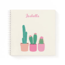 Cuaderno personalizado de cactus planta de interio