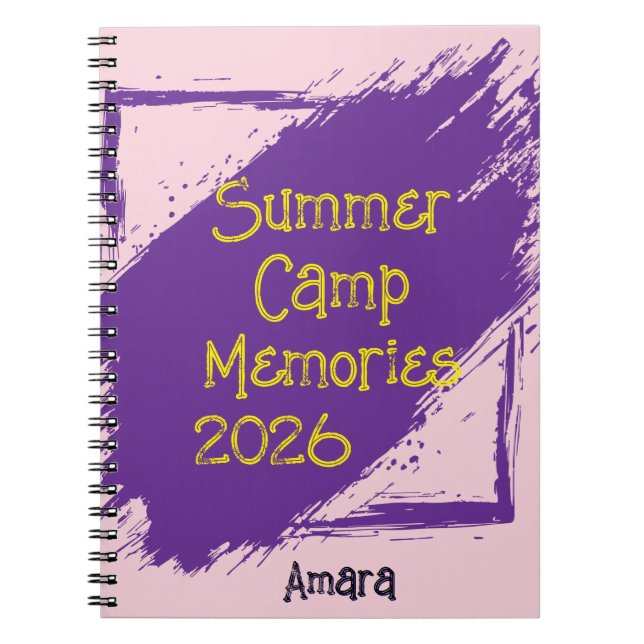 Cuaderno Personalizado de Campamento de Verano (Frente)