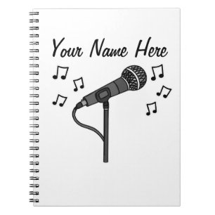 Cuaderno Personalizado de cantante cantante coro vocalista