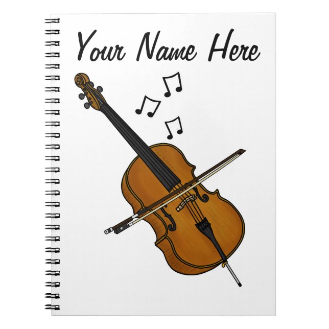 Cuaderno Personalizado de Cello Cellist Music Teacher (Frente)