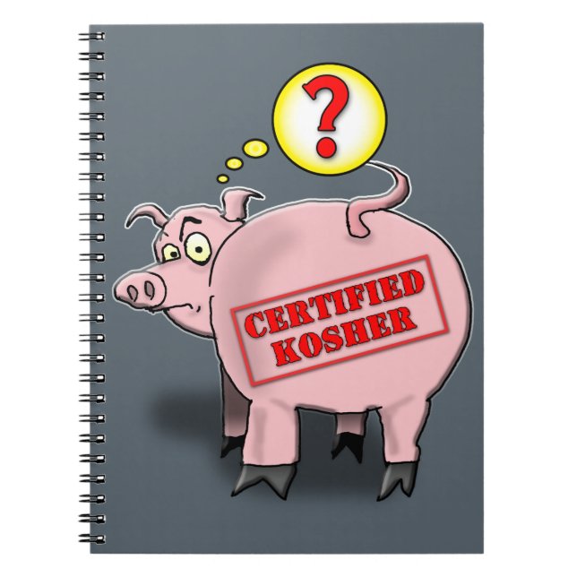 Cuaderno Personalizado de cerdo de Kosher certificado (Frente)