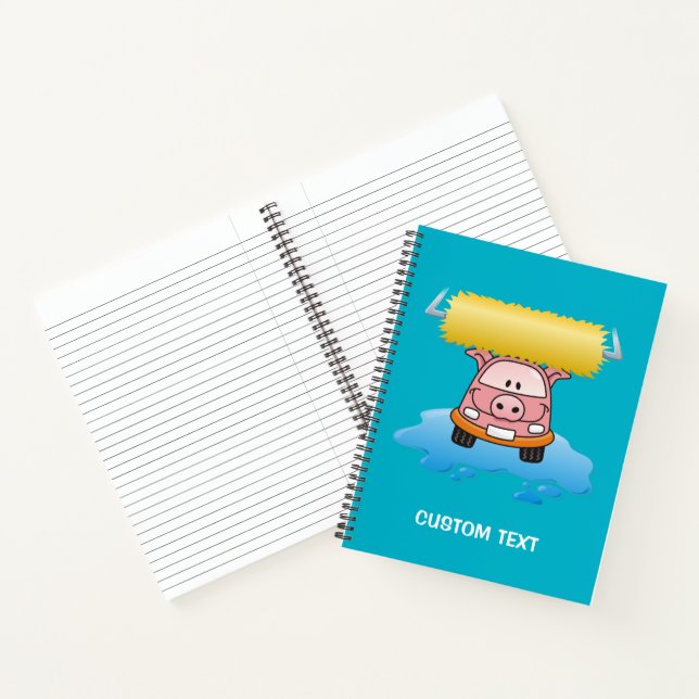 Cuaderno Personalizado de cerdo de lavado de autos (Interior)
