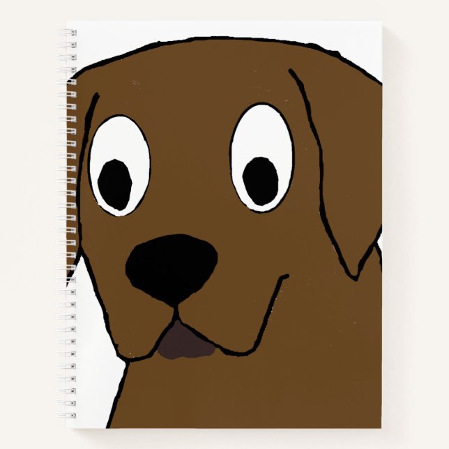 Cuaderno personalizado de chocolate labrador (Anverso)