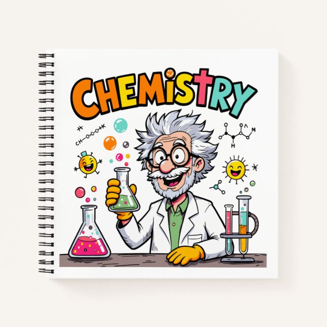 Cuaderno personalizado de científico de laboratori (Anverso)