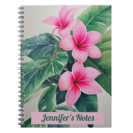 Cuaderno personalizado de color rosa frangipani