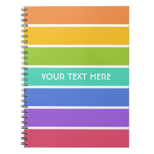 Cuaderno personalizado de colores arcoiris