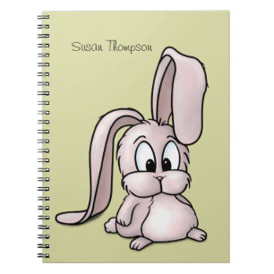 Cuaderno Personalizado de conejo rosado