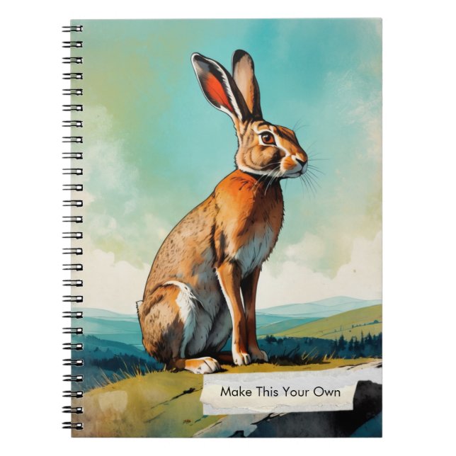 Cuaderno Personalizado de Conejo Vintage (Frente)