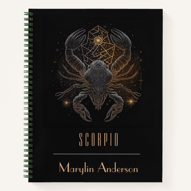 Cuaderno Personalizado DE CONSTELACIÓN ASTROLÓGICA DE SCORP (Anverso)