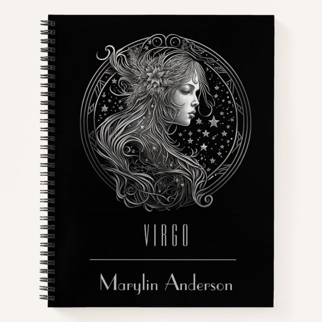 CUADERNO PERSONALIZADO DE CONSTELACIÓN ASTROLÓGICA DE VIRGO (Anverso)