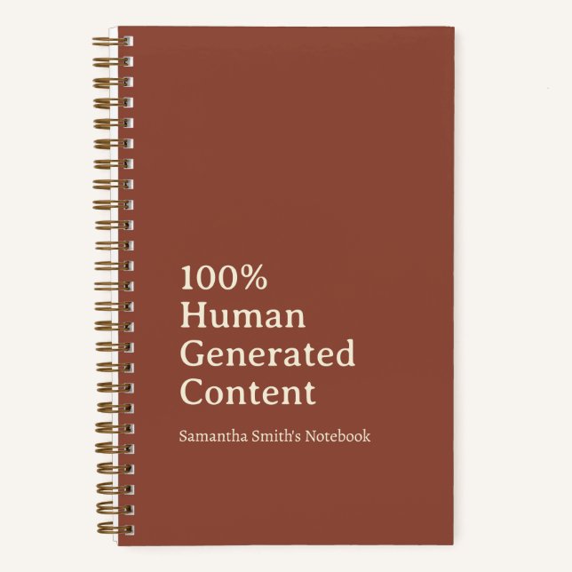 Cuaderno personalizado de contenido generado por humanos 10 (Anverso)