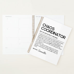 Cuaderno Personalizado de Coordinador de Caos, Def