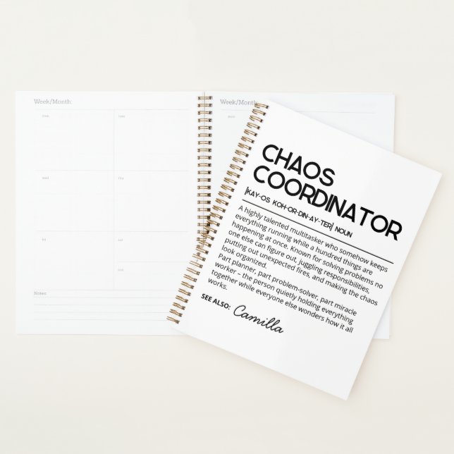 Cuaderno Personalizado de Coordinador de Caos, Def (Demostración)