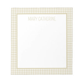 Cuaderno Personalizado de Cuadros de Beige y Blanc