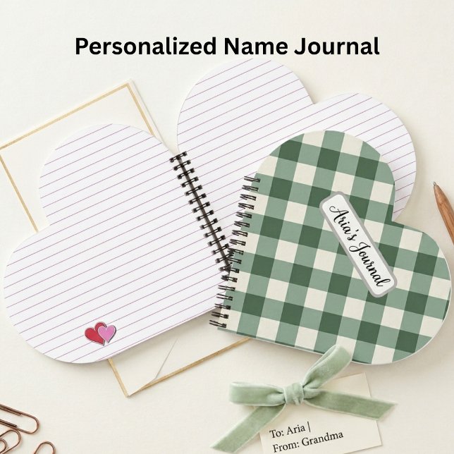Cuaderno Personalizado de Cuadros Verde Salvia con (Subido por el creador)