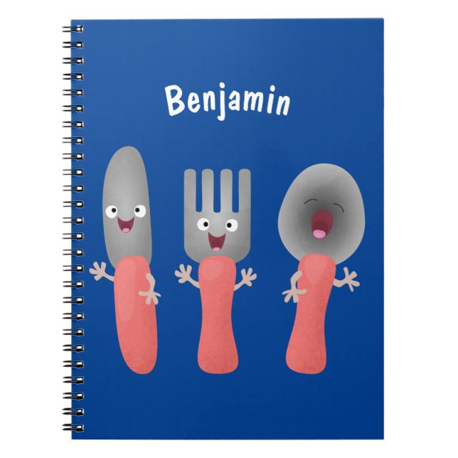 Cuaderno Personalizado de cubertería de bifurcación y cucha (Frente)