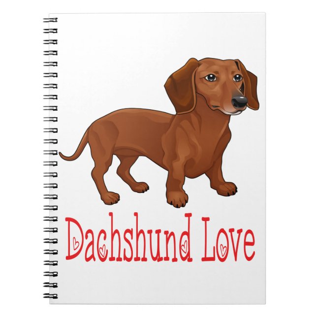 Cuaderno Personalizado de Dachshund Perro picante amor (Frente)