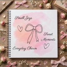 Cuaderno Personalizado de Dibujo con Lazo Coquette