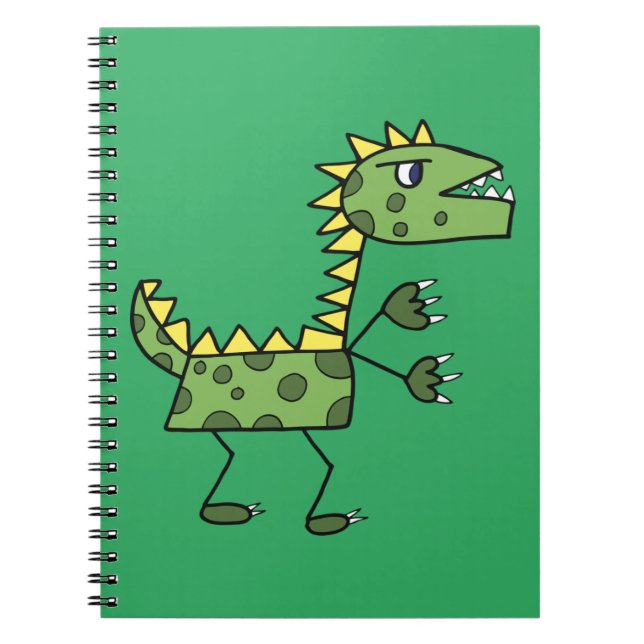 Cuaderno personalizado de dibujo t-rex de dinosaurio (Frente)