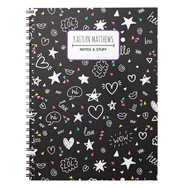 Cuaderno Personalizado de Dibujos Animados con Nom (Frente)