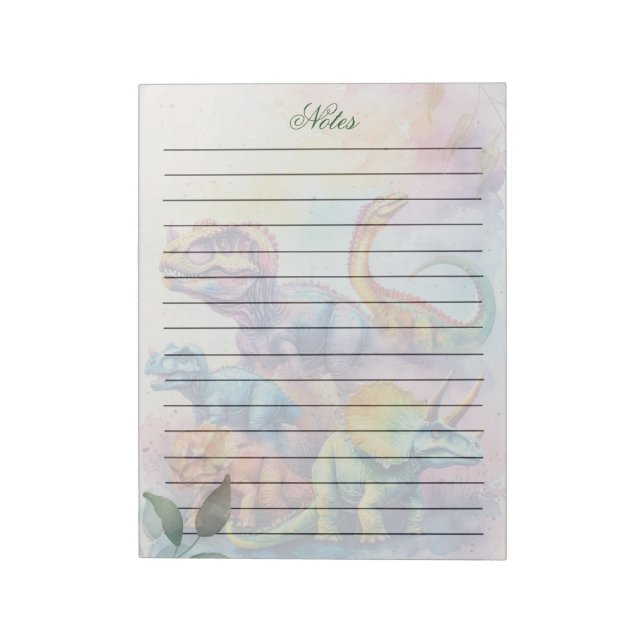 Cuaderno Personalizado de Dino Adorable (Lado Izquierdo)