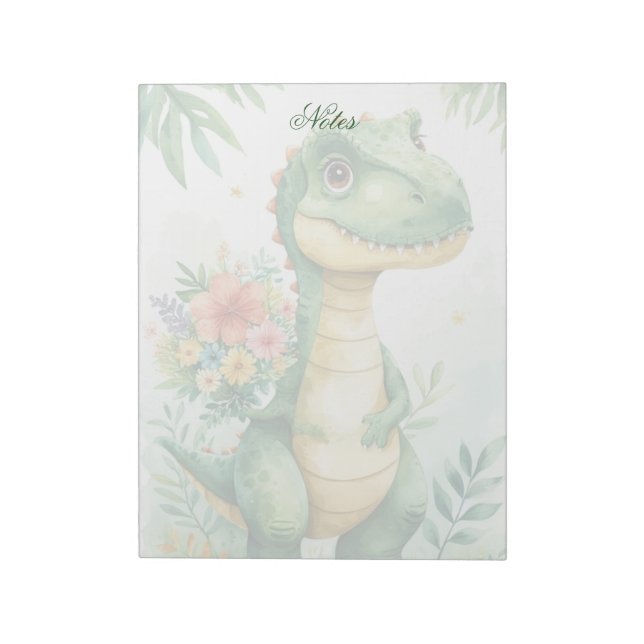 Cuaderno Personalizado de Dino Adorable (Lado Izquierdo)