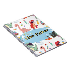 Cuaderno Personalizado de Dinosaurio en Acuarela p