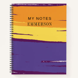 Cuaderno Personalizado de diseño vibrante moderno Texto