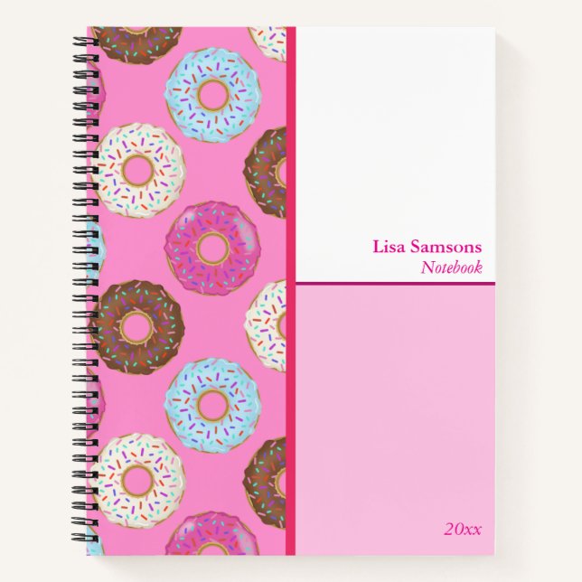 Cuaderno personalizado de Doughnuts glaseados (Anverso)