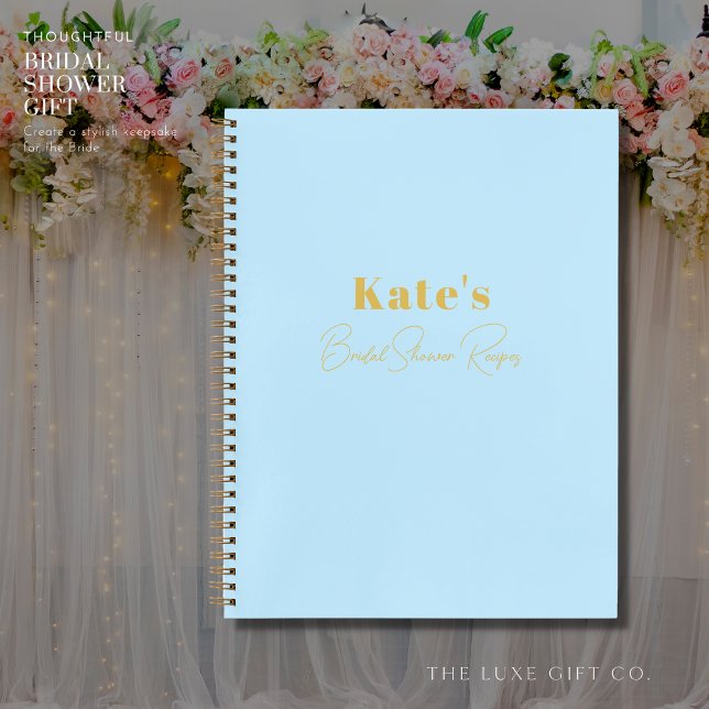 Cuaderno Personalizado de ducha de novia con nombre (Subido por el creador)