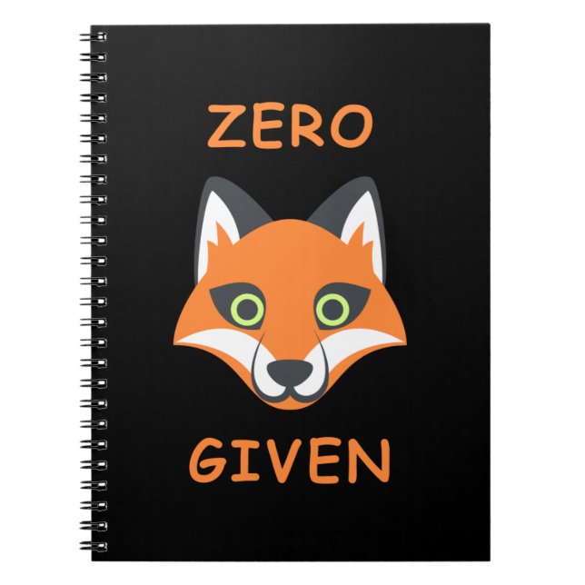 Cuaderno Personalizado de Emoji de frases de moda Zero Fox  (Frente)