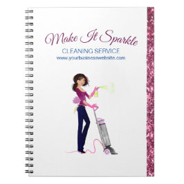 Cuaderno Personalizado De Esparkle Cute Servicios De Limpie