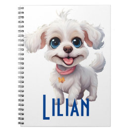 Cuaderno personalizado de espiral de perro: delici
