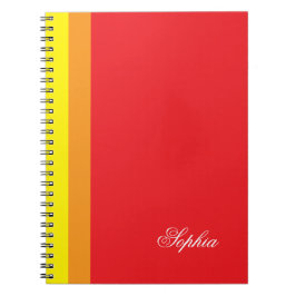 Cuaderno Personalizado de Espiral Rojo para niños 