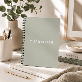 Cuaderno Personalizado de espiral Sage Moderno