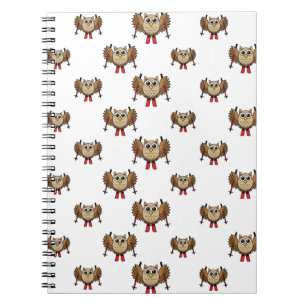 Cuaderno Personalizado de esquiar de búho
