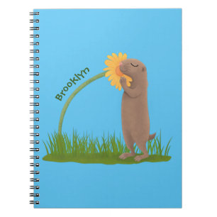 Cuaderno Personalizado de flor de esnifado de perro de prad