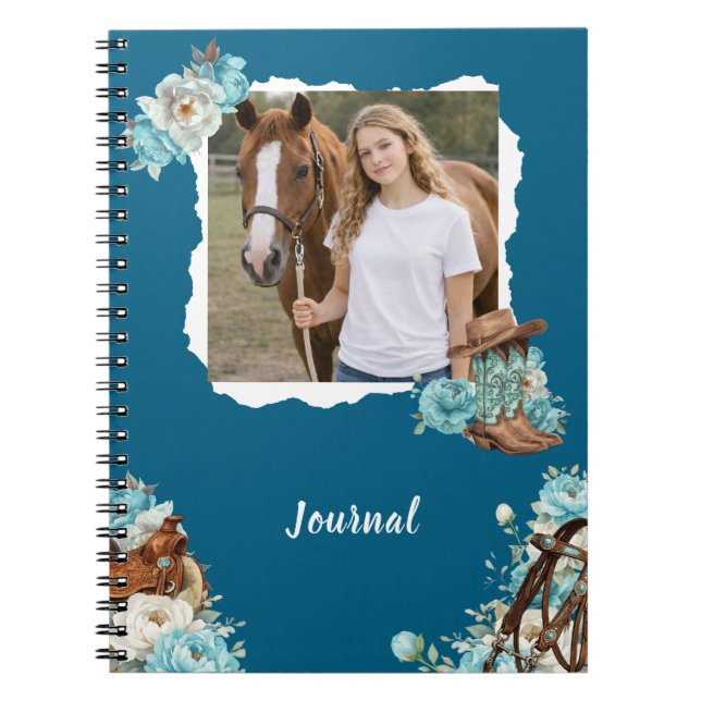 Cuaderno Personalizado de Flores del Caballo Occid (Frente)