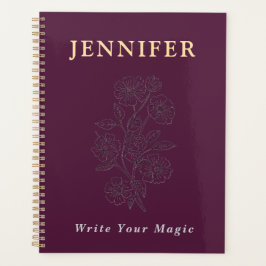 Cuaderno Personalizado de Flores Elegantes | Escri