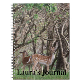 Cuaderno personalizado de fotografía de ciervos en