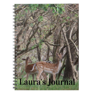 Cuaderno personalizado de fotografía de ciervos en