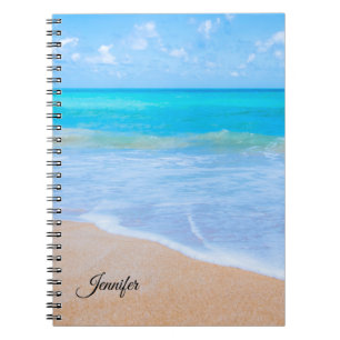 Cuaderno Personalizado de fotografía de escena tropical de 