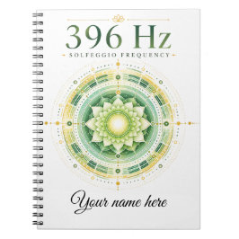 Cuaderno personalizado de frecuencia Solfeggio 396