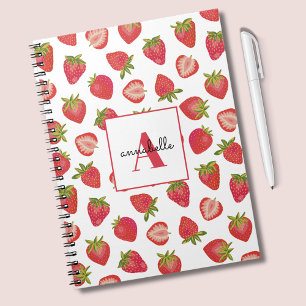 Cuaderno Personalizado de Fresa de Verano con Mono