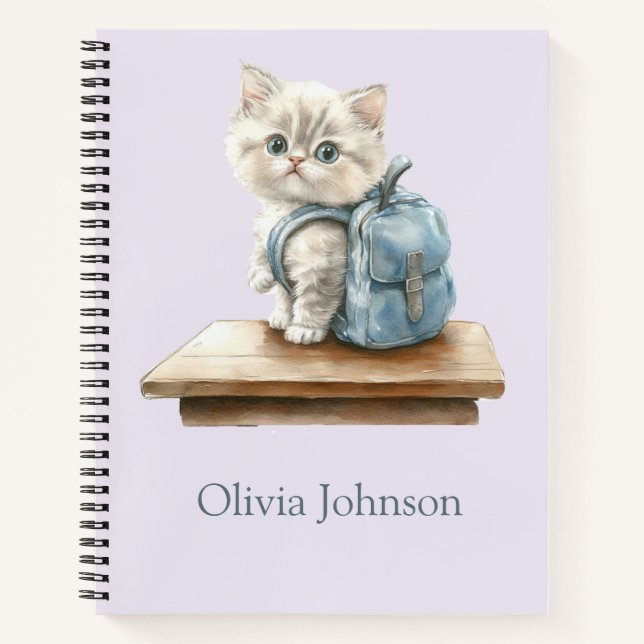 Cuaderno Personalizado de Gatito Adorable con Moch (Anverso)