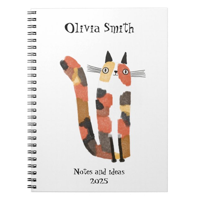 Cuaderno Personalizado de gato bonito (Frente)
