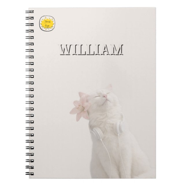 Cuaderno personalizado de gato mascota con foto (Frente)