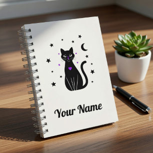 Cuaderno Personalizado de Gato Negro