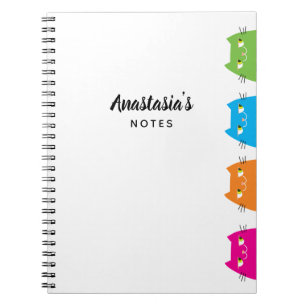 Cuaderno Personalizado de Gato Nombre Regalo Bonit
