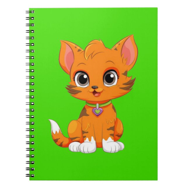 Cuaderno Personalizado de gatos adorable (Frente)